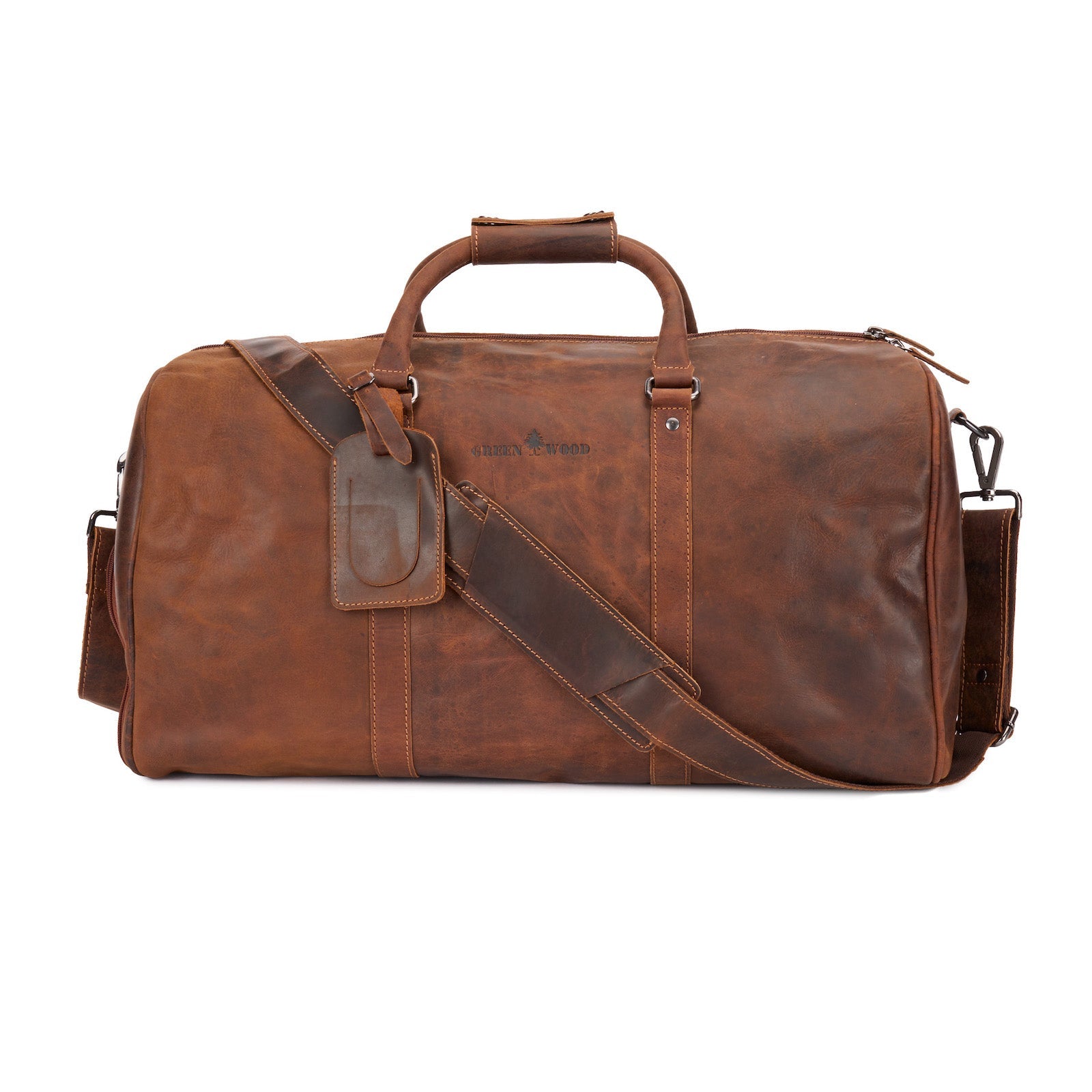 Leather Overnight Bag Milan - Rugged Leather - Sandal
