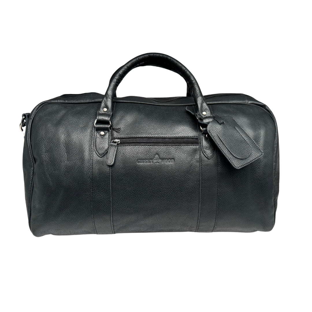 Leather Weekend Travel Bag Wilson - Black