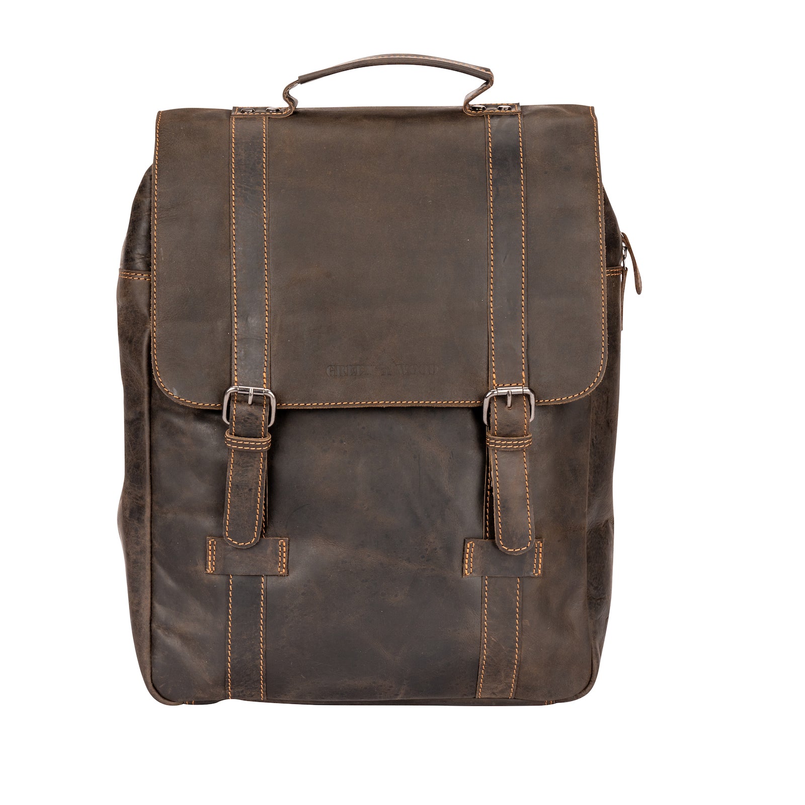 Leather Laptop Backpack Melbourne Brown - Greenwood Leather