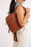Leather Backpack Perth - Brown