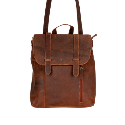 Convertible Leather Backpack For Women - Handcrafted