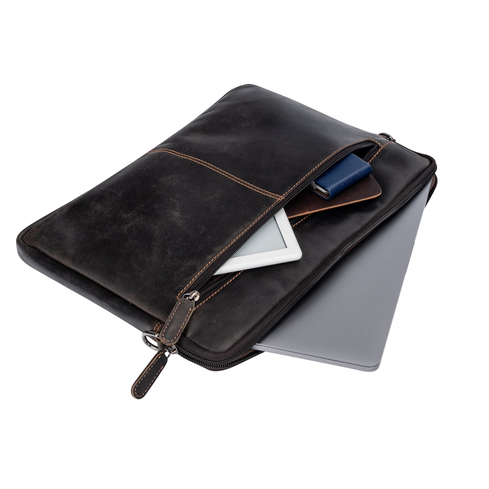 Leather Laptop Sleeve for MacBook or any laptop 13 | Blue