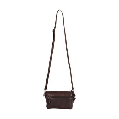 Leather Shoulder Bag Cherry Brown