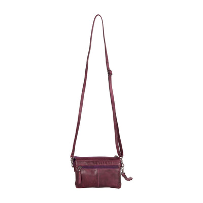 Leather Shoulder Bag Cherry Lavender
