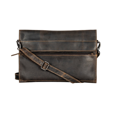 Leather Laptop Sleeve With Strap - Maverick