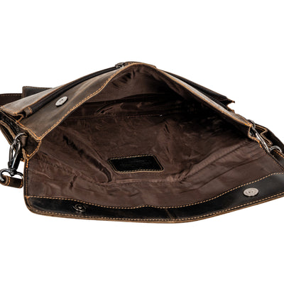 Leather Laptop Sleeve With Strap - Maverick