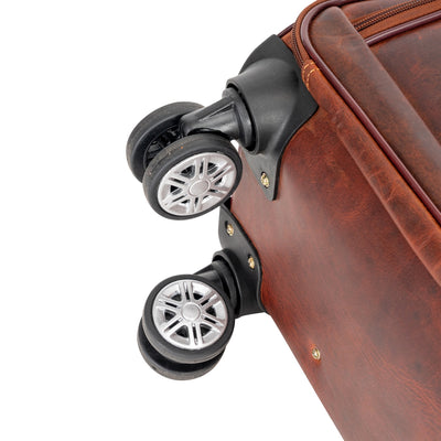 Leather Pilot Briefcase With Wheels Marino