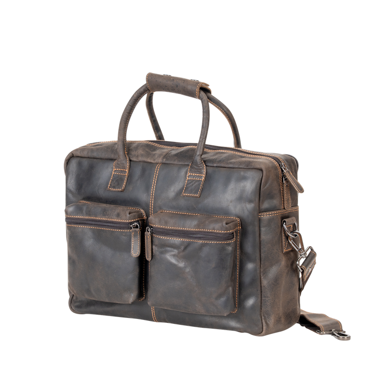 Leather Laptop Bag Dean Brown