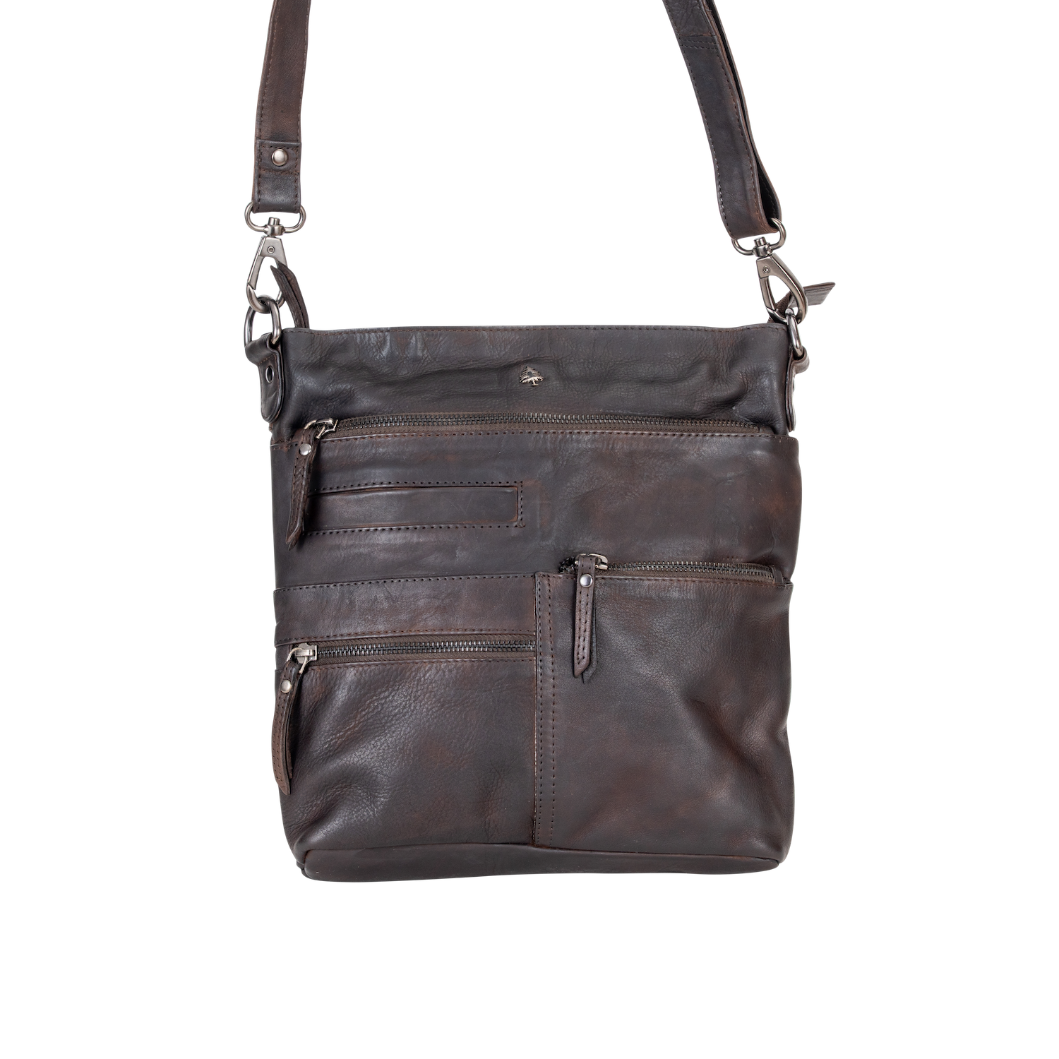 Leather Shoulder Bag Liane -  Brown