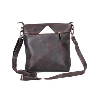 Leather Shoulder Bag Liane -  Brown