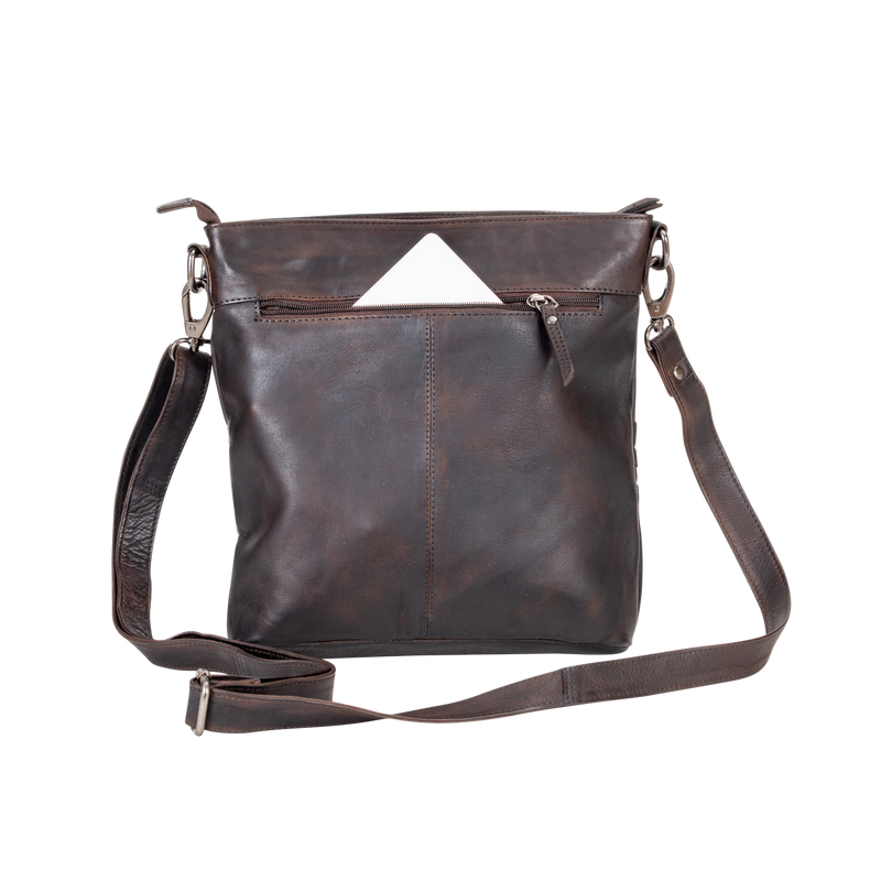 Leather Shoulder Bag Liane -  Brown