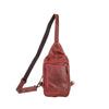 Leather Sling Bag Red-waxy Auckland