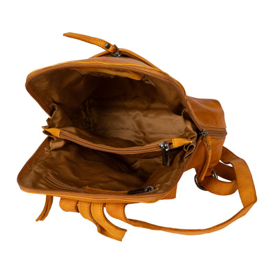 Leather Backpack Perth - Yellow - Leather Greenwood Bag | The Greenwood Leather Online Shop Australia