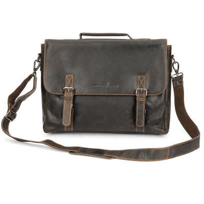 Leather Laptop Bag Portland - Brown - Leather Greenwood Bag | The Greenwood Leather Online Shop Australia