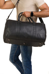 Leather Weekend Travel Bag Wilson - Black