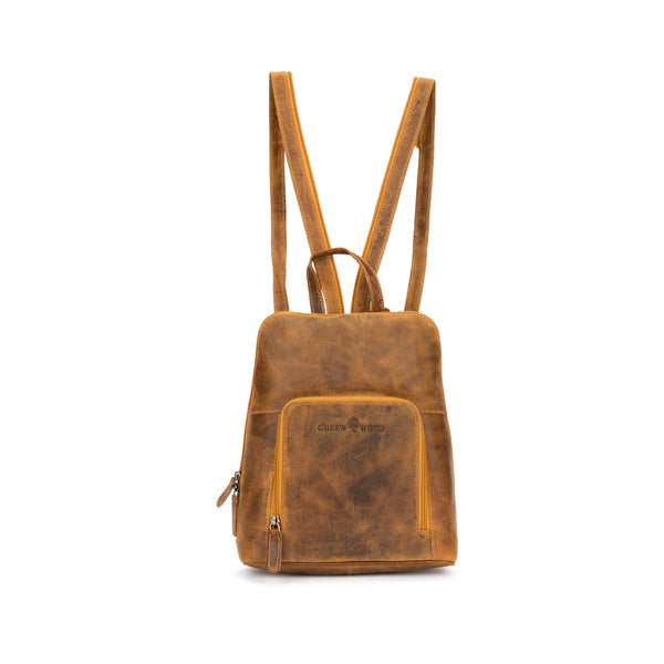 Womens Leather Backpack Sunbury Camel