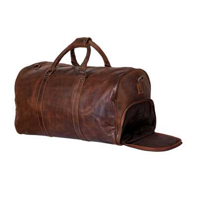 Leather Milan Overnight Bag - Rugged Leather - Leather Greenwood Bag | The Greenwood Leather Online Shop Australia