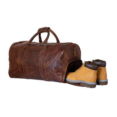 Leather Milan Overnight Bag - Rugged Leather - Leather Greenwood Bag | The Greenwood Leather Online Shop Australia