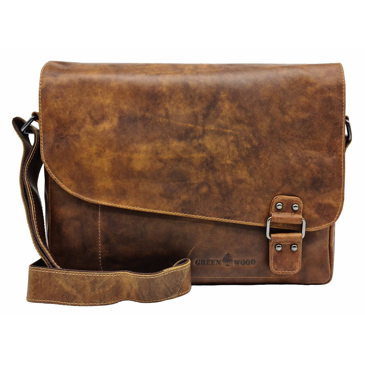 Leather Shoulder Bag - Martin Camel – Greenwood Leather